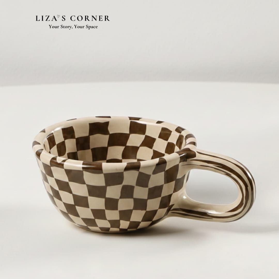 Korean Style Checkerboard Mug