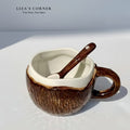 Coconut Mug with Spoon